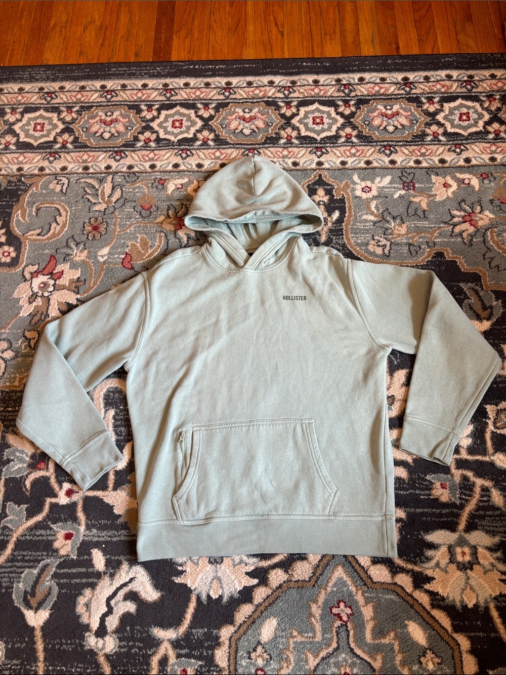Hollister Sage Green Hooded Pullover Sweatshirt